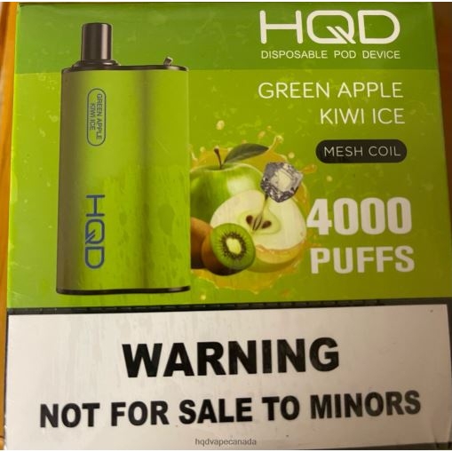 HQD BOX 4000 PUFFS | HQD Canada X28BT82 Green Apple Kiwi Ice