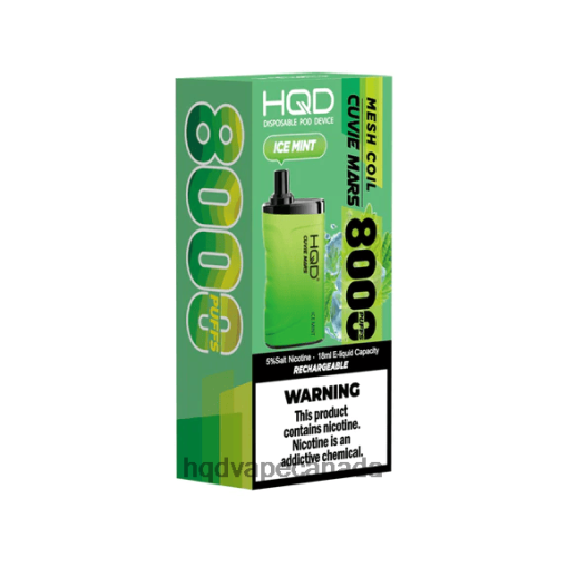HQD CUVIE MARS DISPOSABLE | HQD Vape Canada X28BT201 Ice Mint
