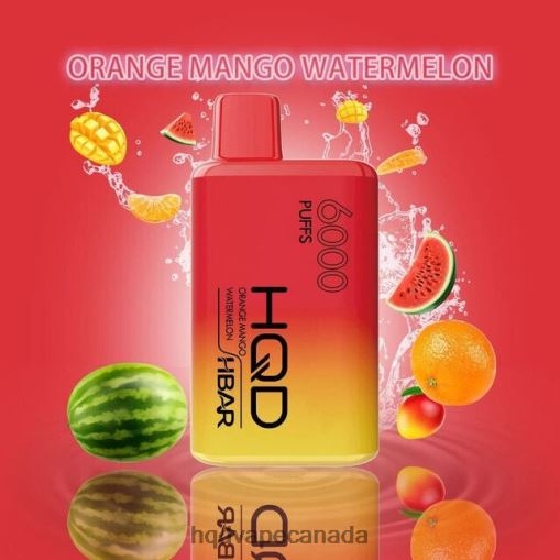 HQD HBAR 6000 PUFFS | HQD Vape Toronto X28BT54 Orange Mango Watermelon
