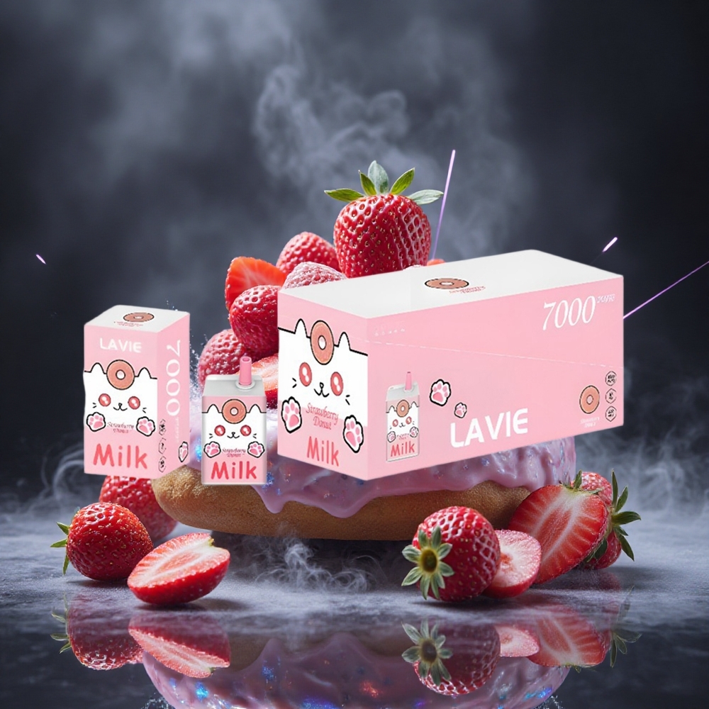 LAVIE Milk 7000 Puffs Strawberry Donut 16ML Type C Canada vape wholesale