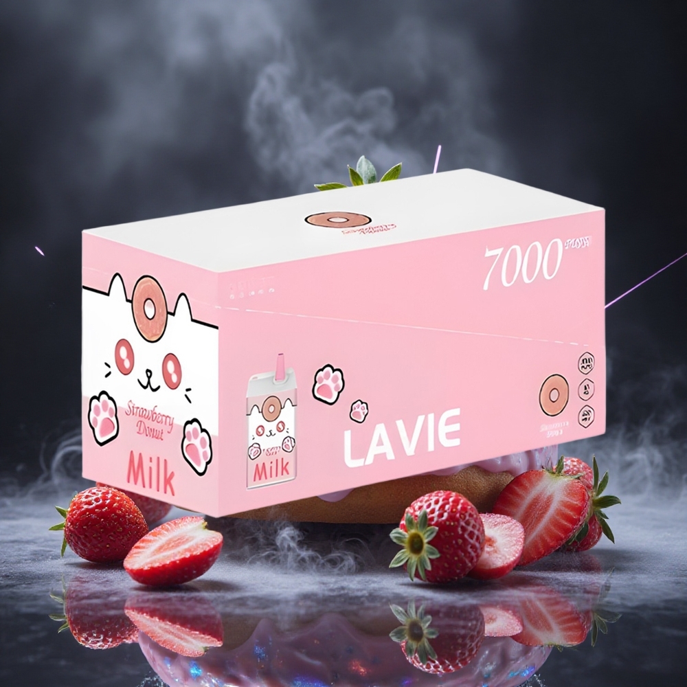 LAVIE Milk 7000 Puffs Strawberry Donut 16ML Type C Canada vape wholesale