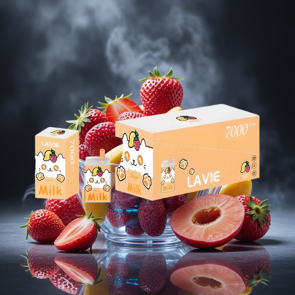LAVIE Milk 7000 Puffs Strawberry Mango Disposable Vape 16ML Canada vape wholesale