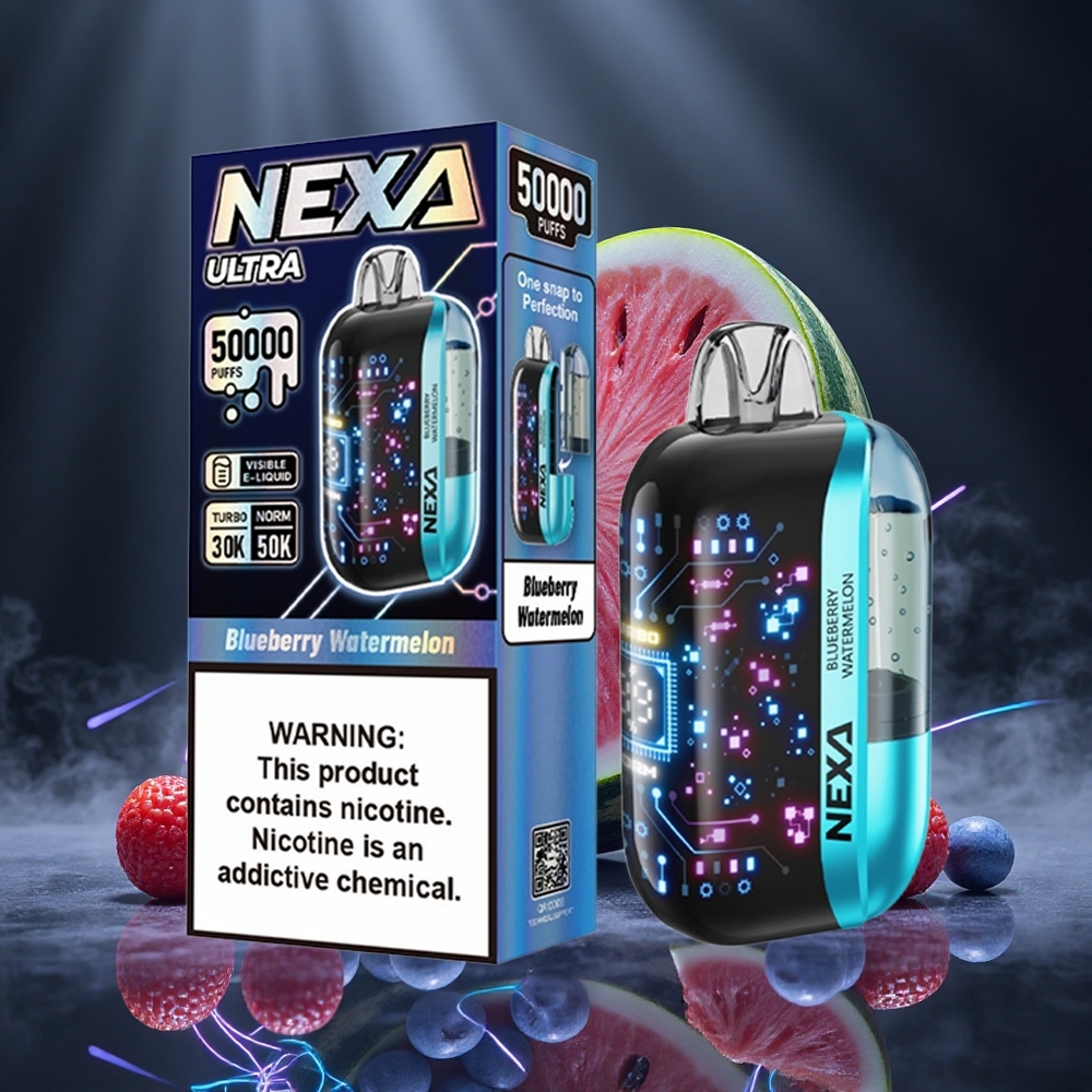 NEXA Ultra 50000 Puffs Blueberry Watermelon 20ml Type-C Canada vape wholesale