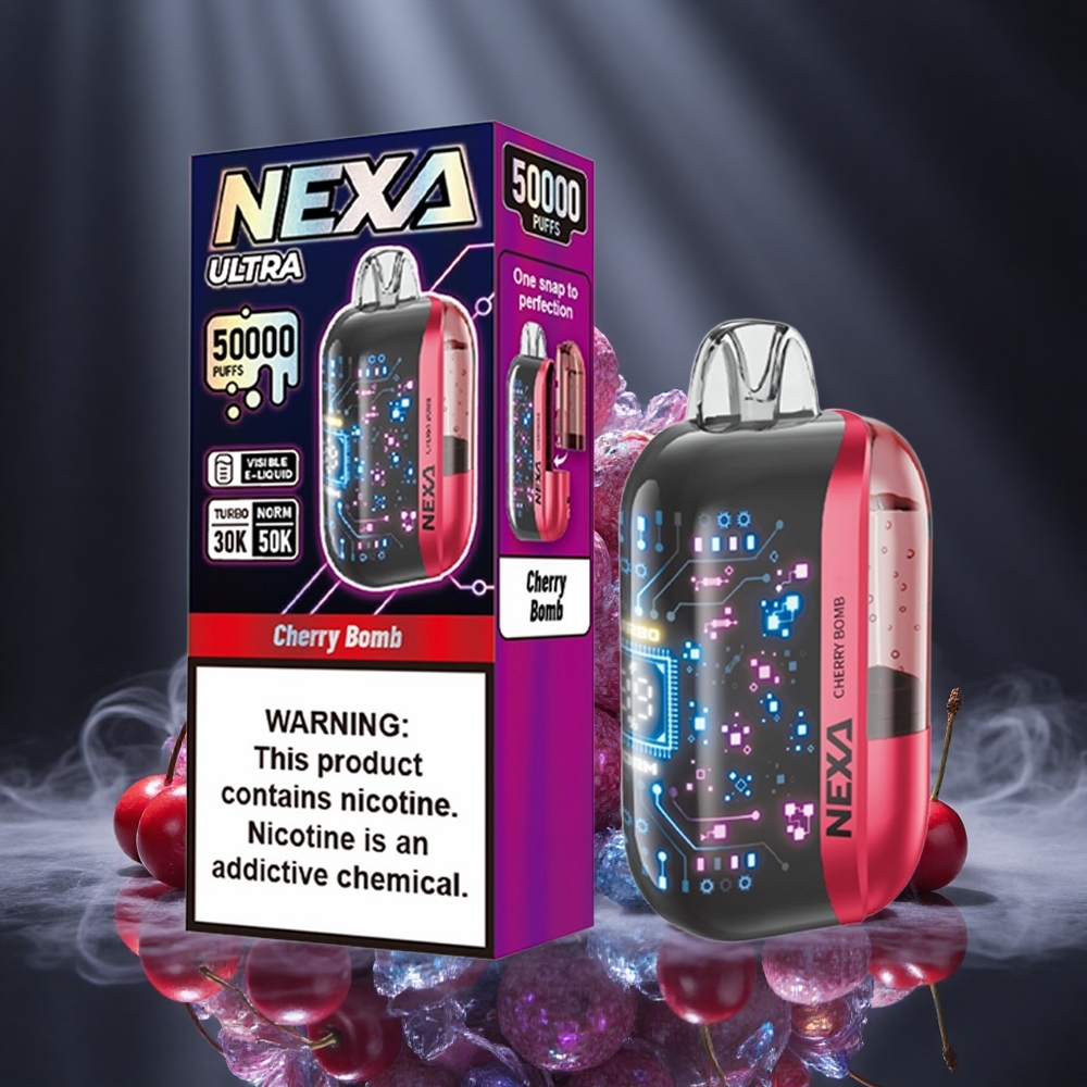 NEXA Ultra 50000 Puffs Cherry Bomp Dual Mesh Coils Canada vape wholesale