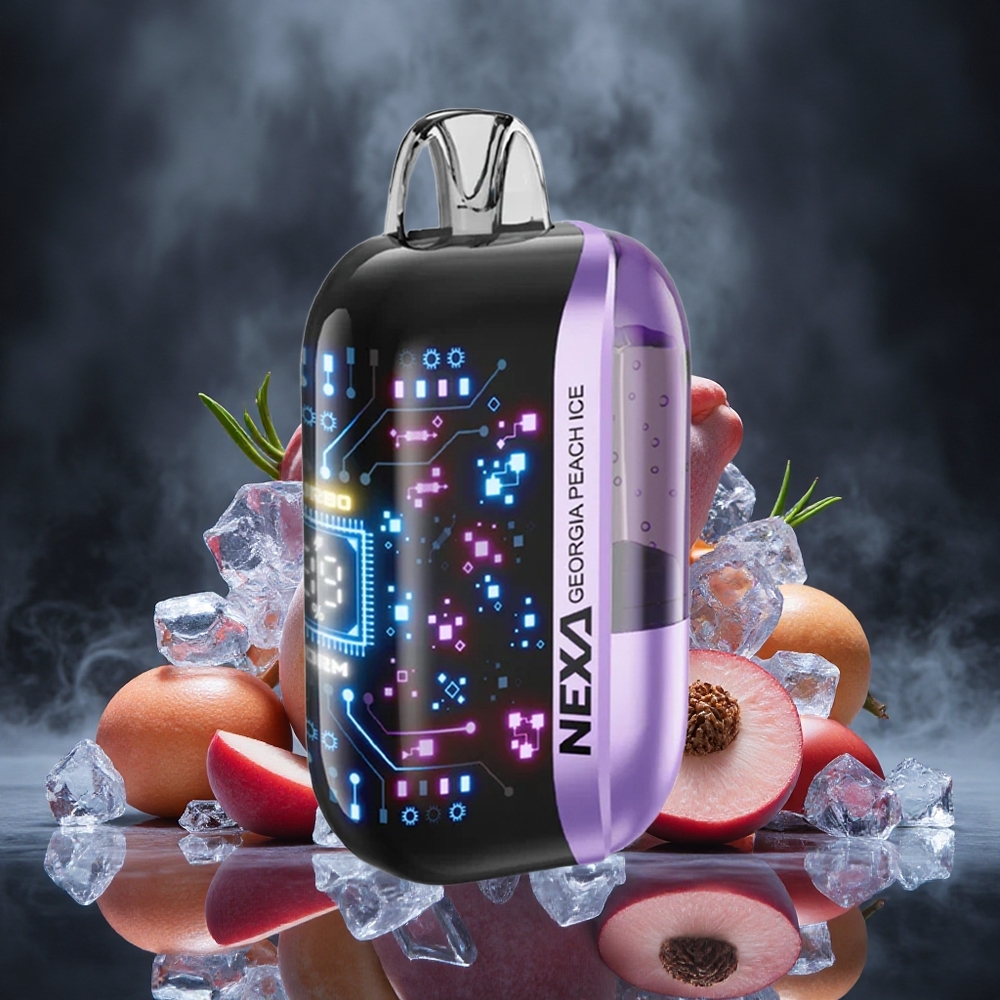 NEXA Ultra 50000 Puffs Georgia Peach Ice 20ml Display Screen Canada vape wholesale
