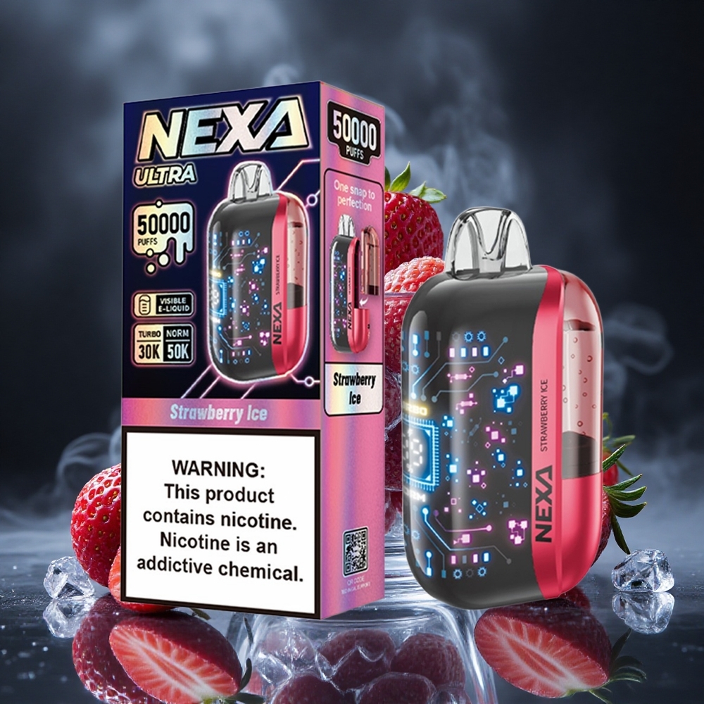 NEXA Ultra 50000 Puffs Strawberry Ice 20ml Prefilled Type-C Charging Canada vape wholesale