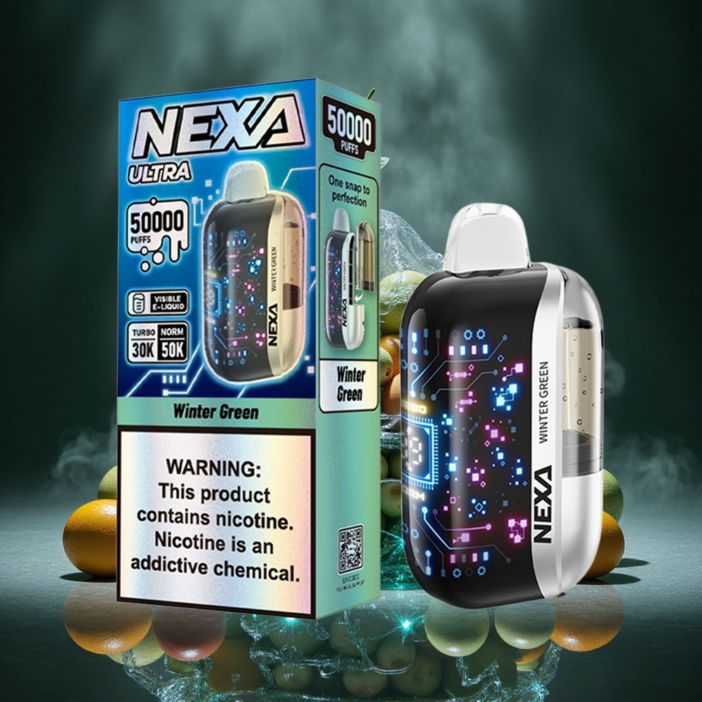 NEXA Ultra 50000 Puffs Winter Green 20ml 0.9ohm Dual Mesh Coils Canada vape wholesale