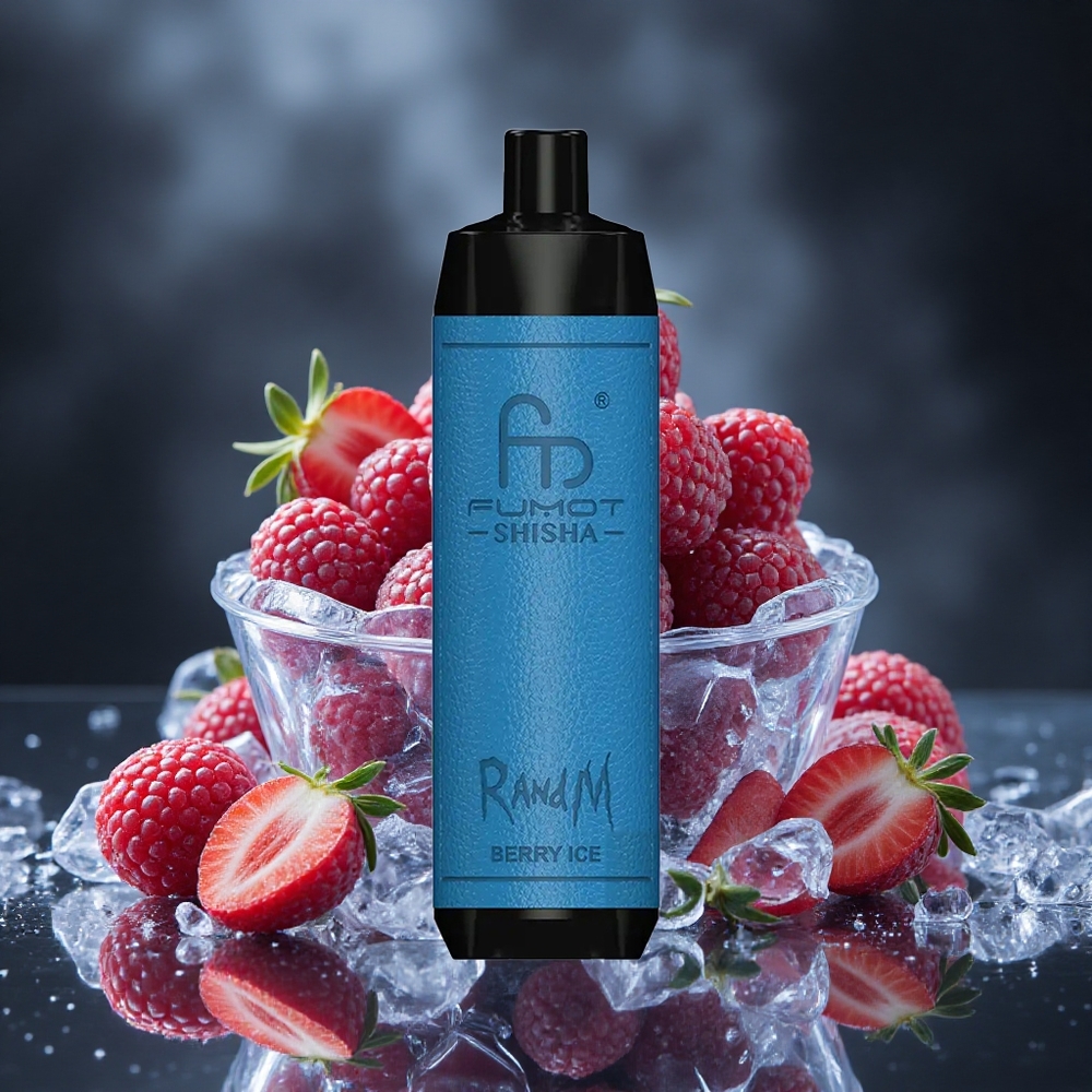 RandM Fumot Shisha 10000 Puffs Berry Ice Disposable Vape with LED Indicator Canada vape wholesale