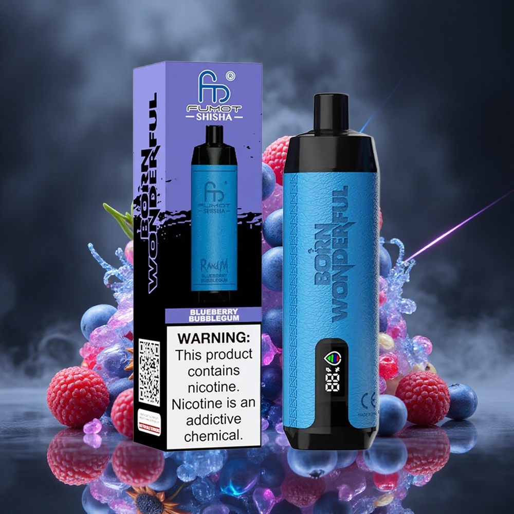 RandM Fumot Shisha 10000 Puffs Blueberry Bubblegum Disposable Vape with LED Indicator Canada vape wholesale