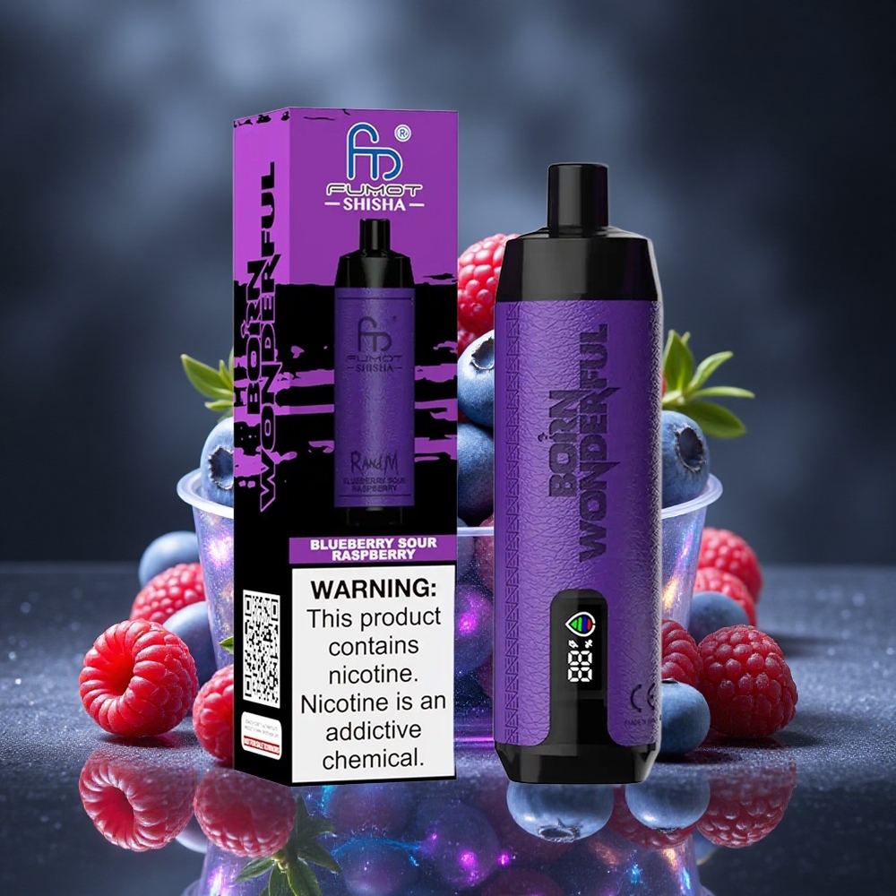 RandM Fumot Shisha 10000 Puffs Blueberry Sour Raspberry Disposable Vape with LED Indicator Canada vape wholesale