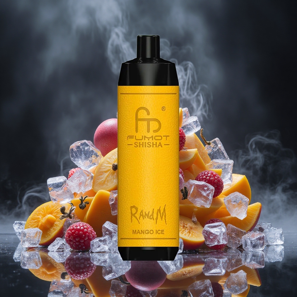 RandM Fumot Shisha 10000 Puffs Mango Ice Disposable Vape with LED Indicator and Type-C Port Canada vape wholesale