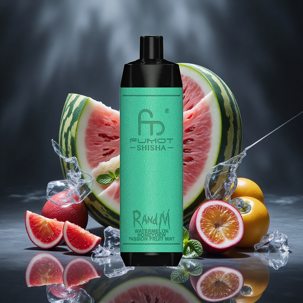 RandM Fumot Shisha 10000 Puffs Watermelon Honeydew Passion Fruit Mint LED Indicator Type-C Port Canada vape wholesale
