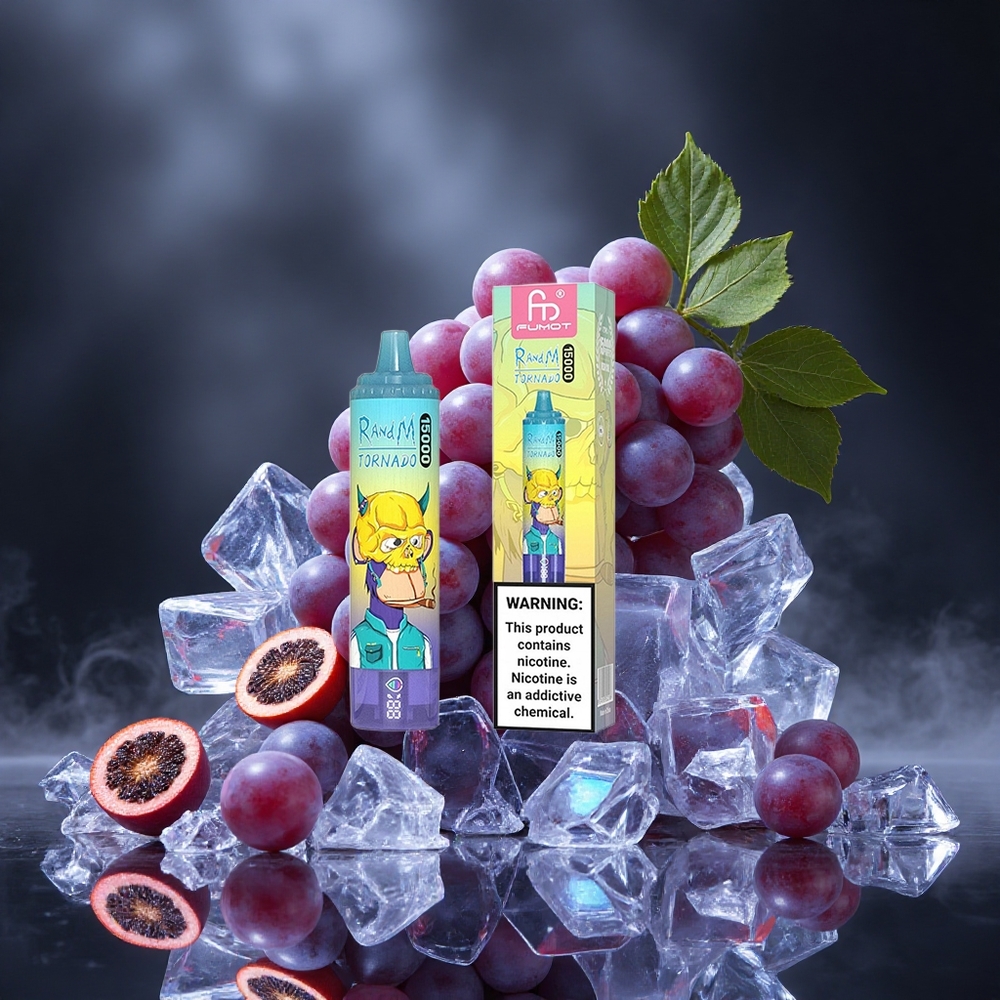 RandM Fumot Tornado 15000 Puffs 25ml Grape Ice Canada vape wholesale