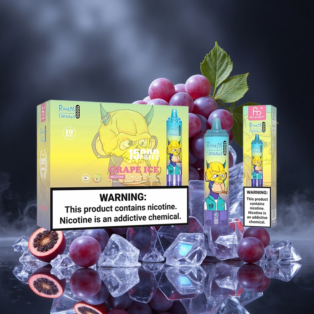 RandM Fumot Tornado 15000 Puffs 25ml Grape Ice Canada vape wholesale