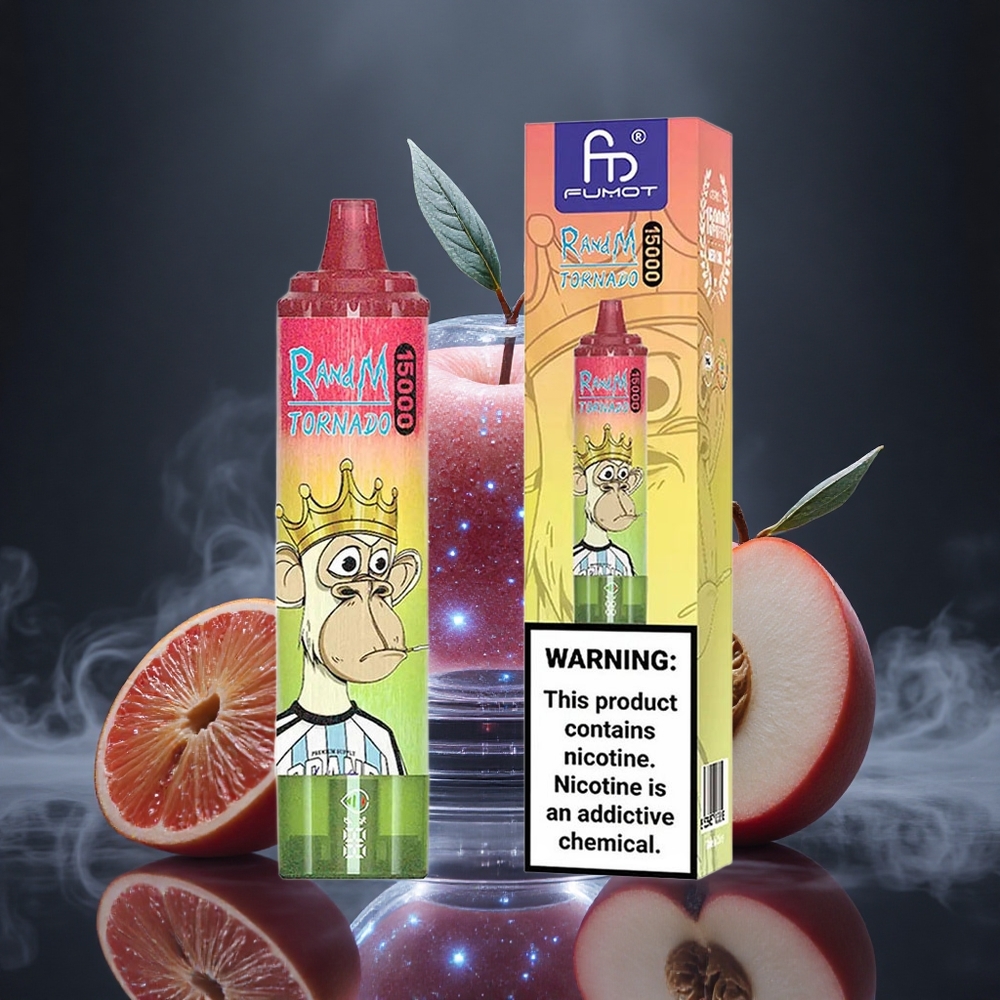 RandM Fumot Tornado 15000 Puffs Apple Peach Pear 25ml Mesh Coil Canada vape wholesale
