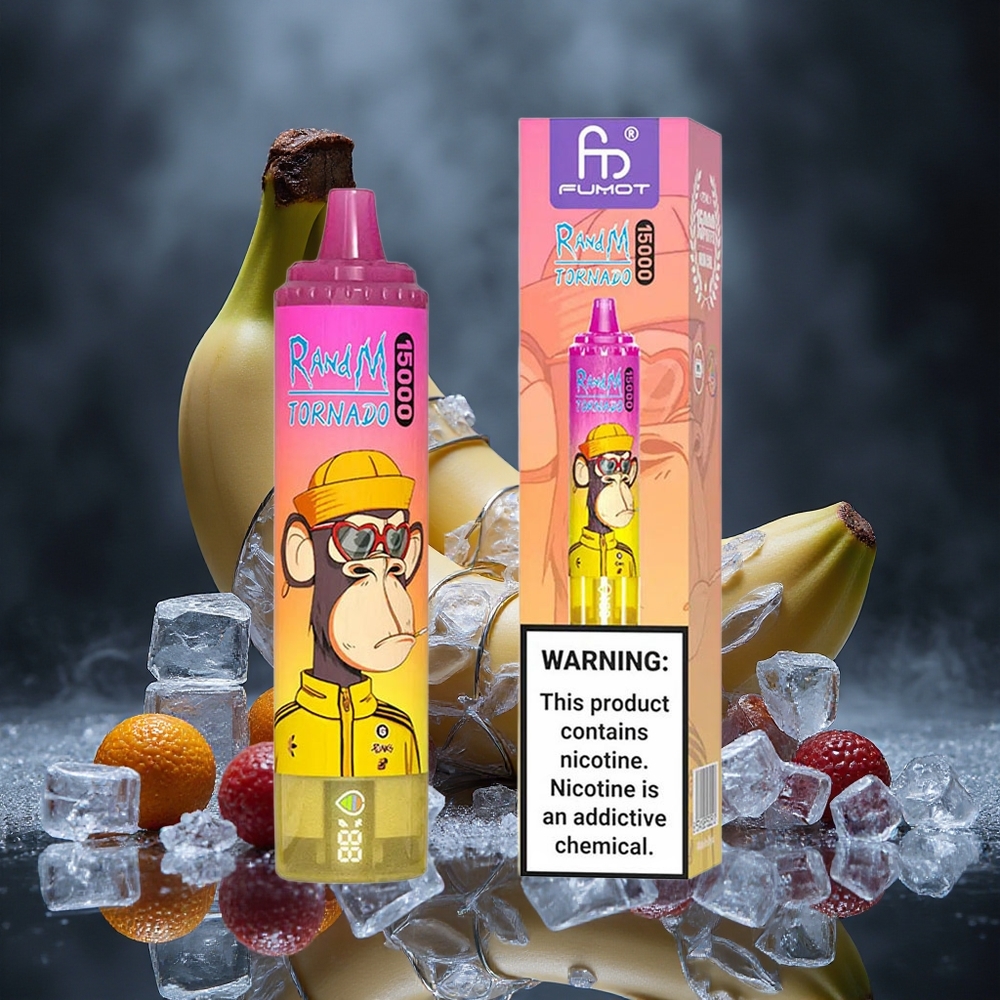 RandM Fumot Tornado 15000 Puffs Banana Ice Mesh Coil Canada vape wholesale