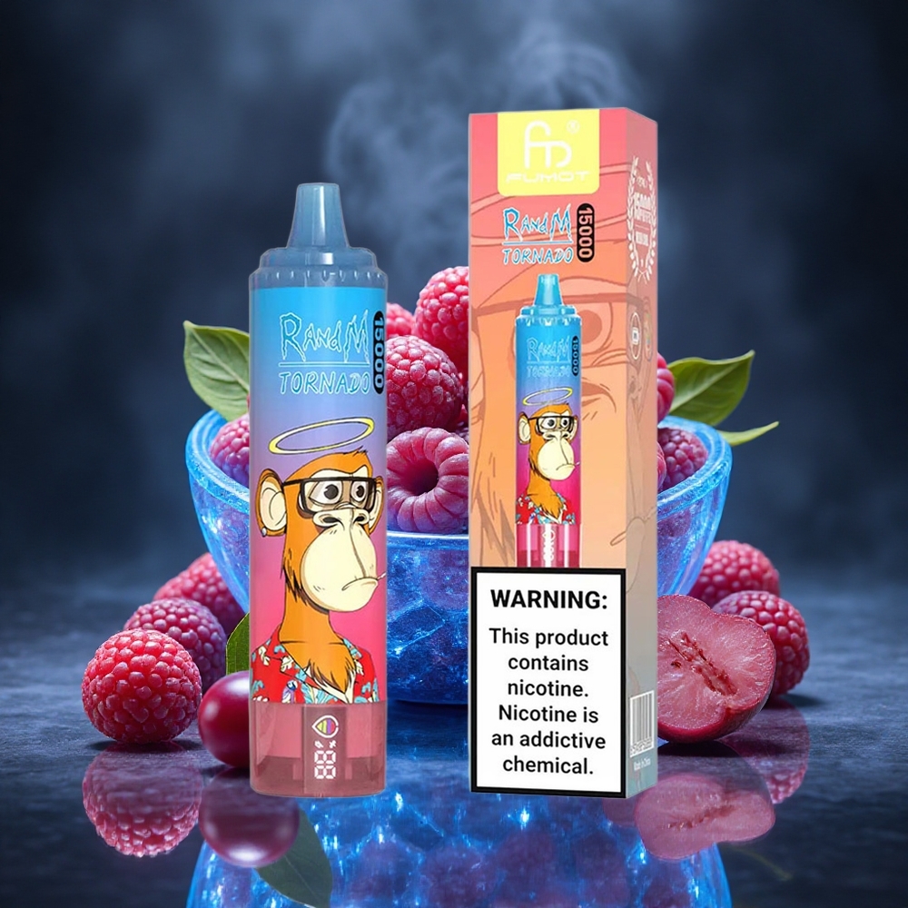 RandM Fumot Tornado 15000 Puffs Blue Razz Cherry Mesh Coil Canada vape wholesale