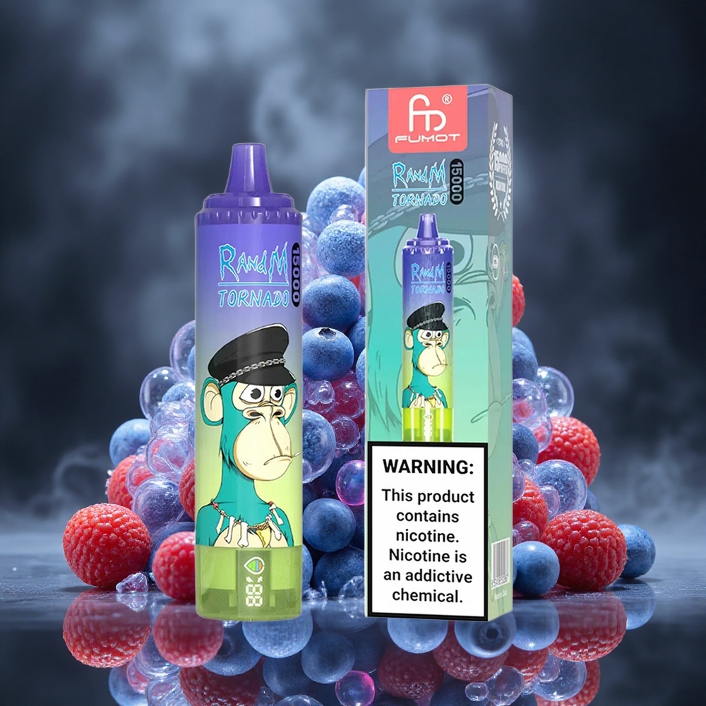 RandM Fumot Tornado 15000 Puffs Blueberry Bubble Gum Mesh Coil Canada vape wholesale