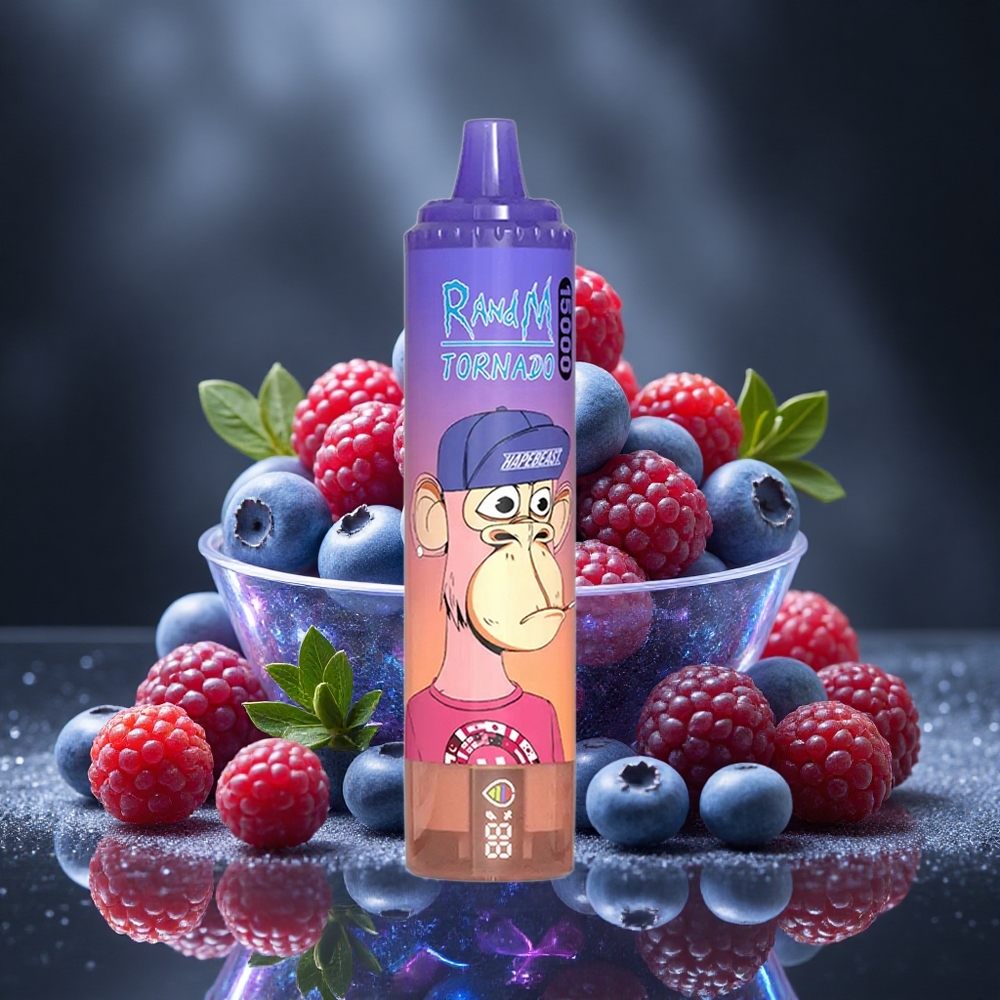 RandM Fumot Tornado 15000 Puffs Blueberry Cherry Cranberry Mesh Coil Type-C Canada vape wholesale