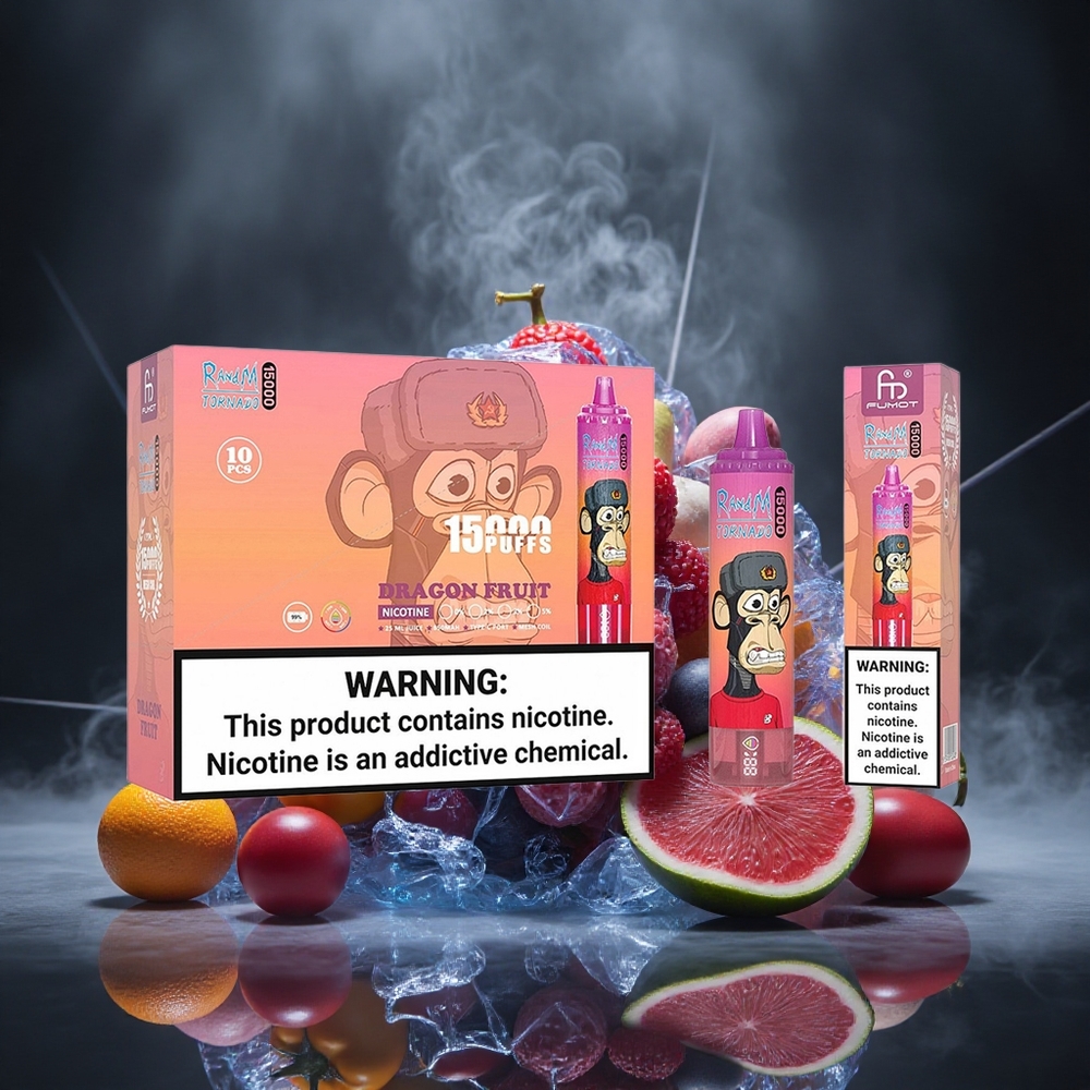 RandM Fumot Tornado 15000 Puffs Dragon Fruit Mesh Coil Canada vape wholesale