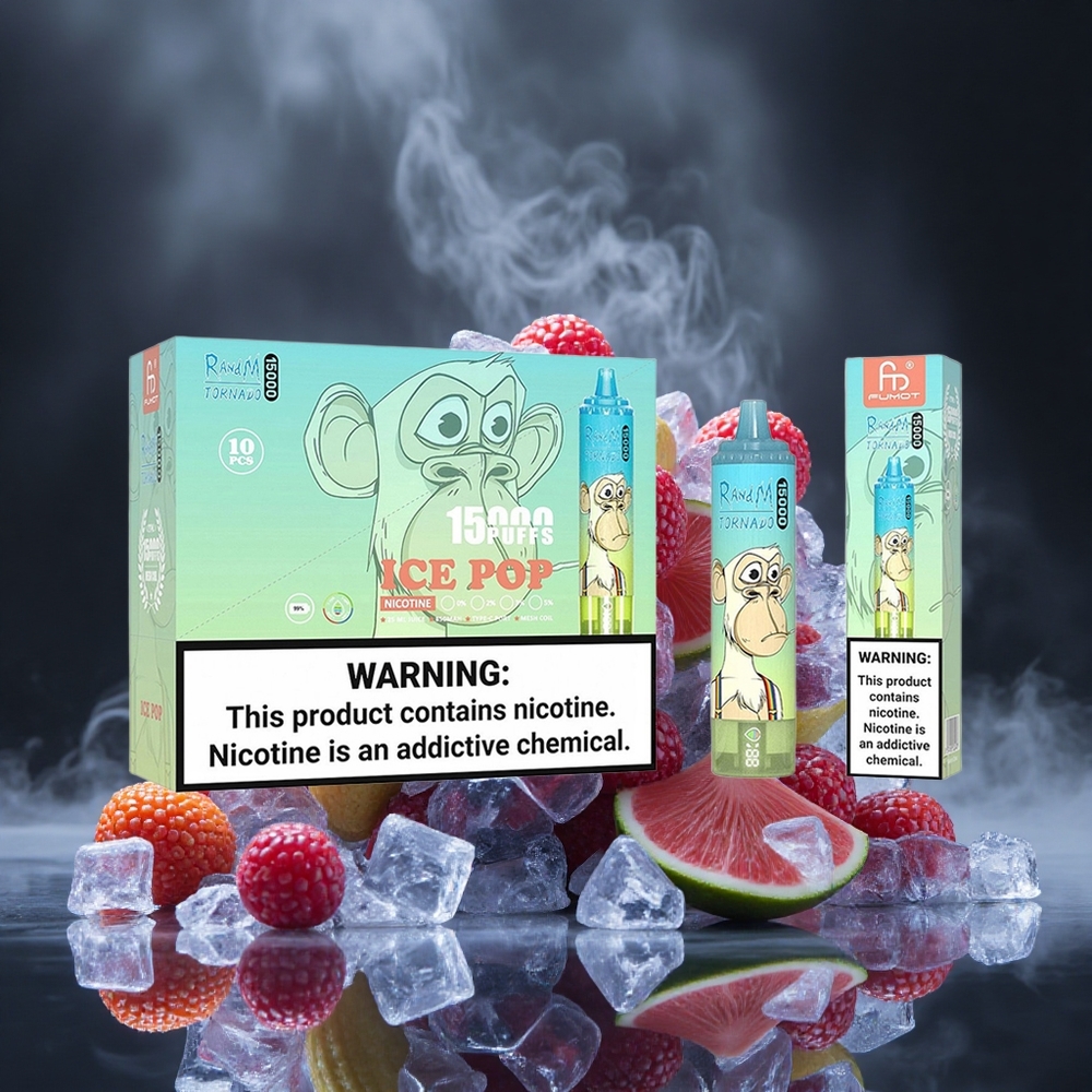 RandM Fumot Tornado 15000 Puffs Ice Pop 25ml Mesh Coil Canada vape wholesale