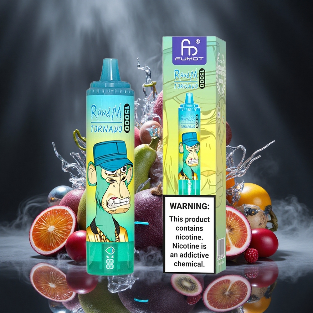 RandM Fumot Tornado 15000 Puffs Kiwi Passion Fruit Guava Mesh Coil Canada vape wholesale