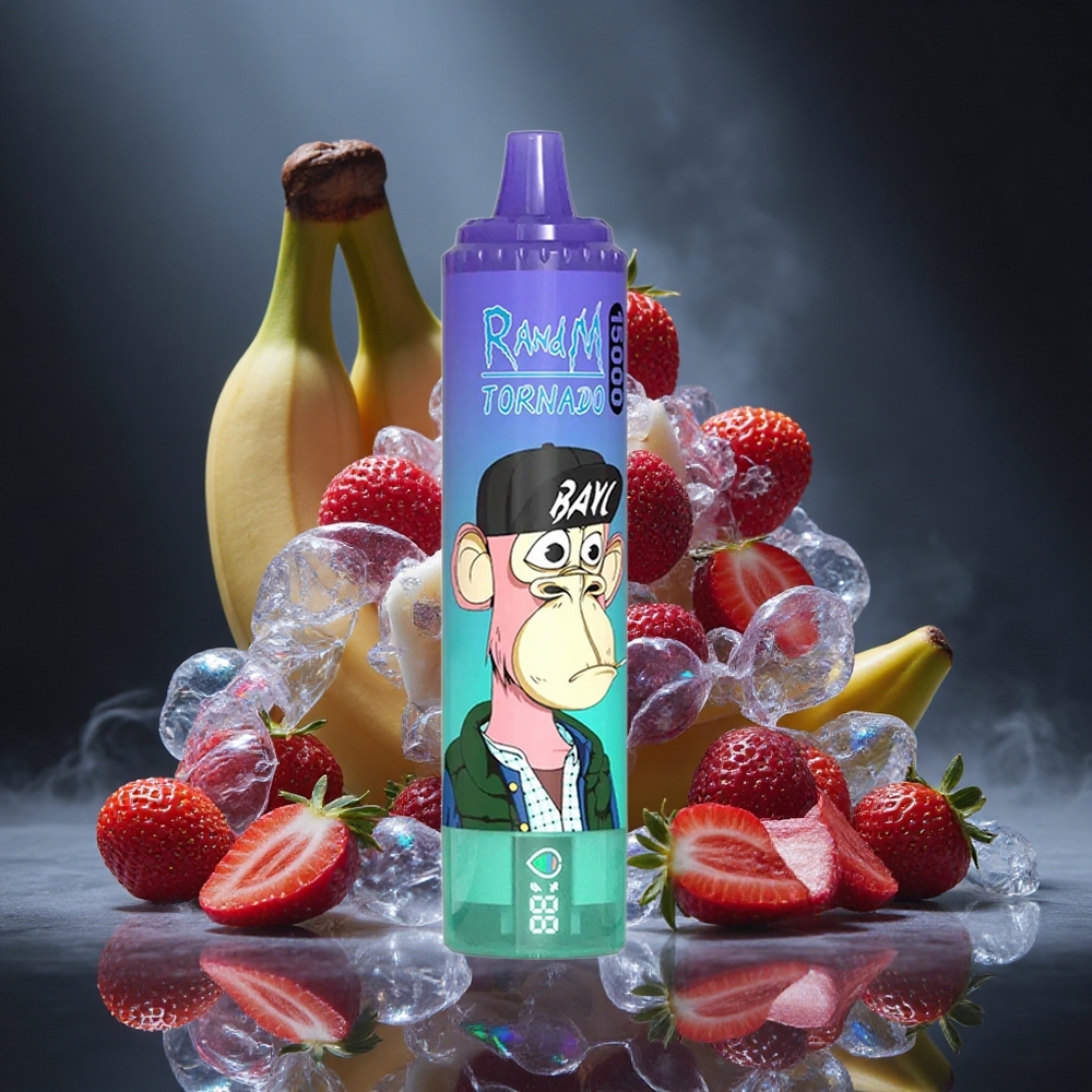 RandM Fumot Tornado 15000 Puffs Strawberry Banana Mesh Coil Canada vape wholesale