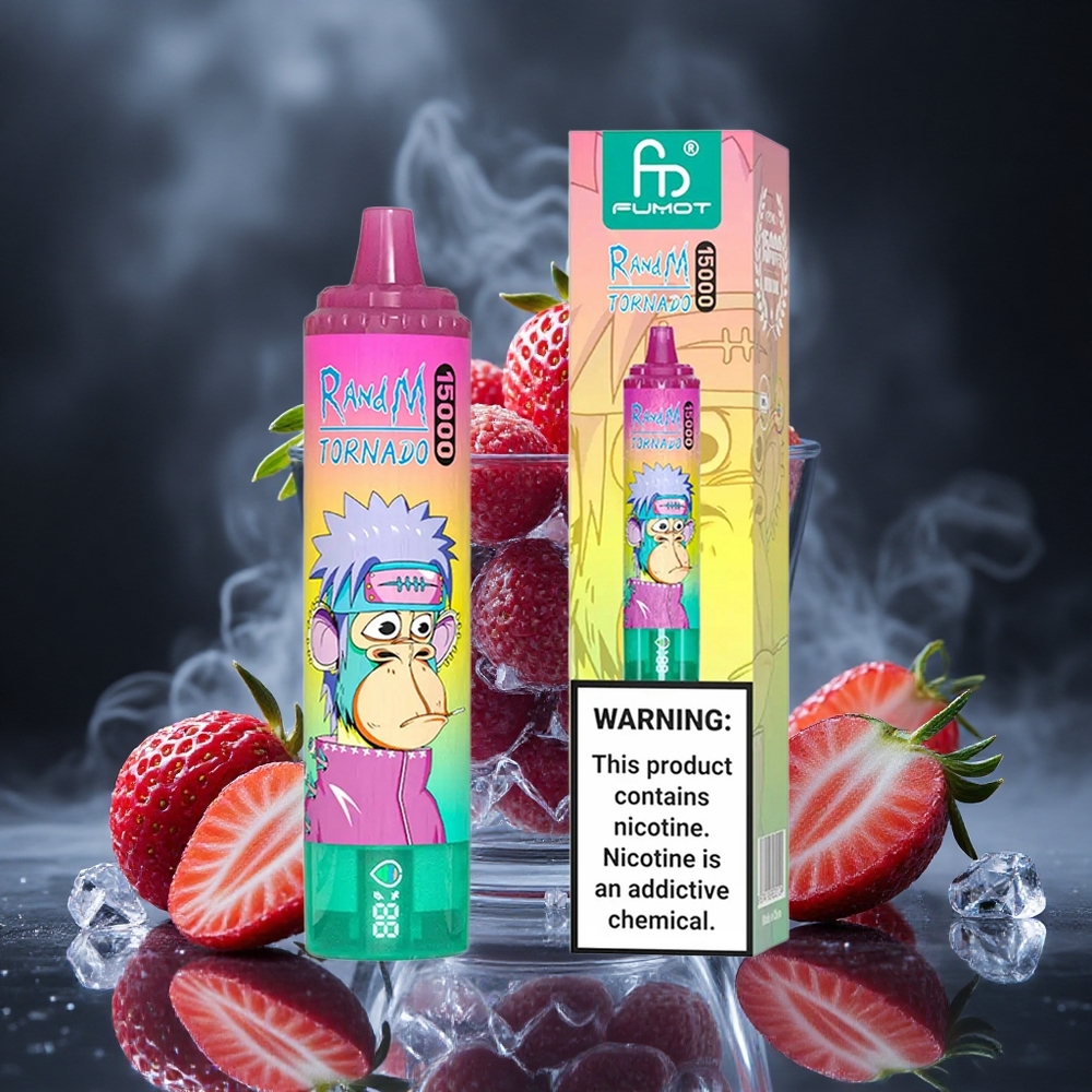 RandM Fumot Tornado 15000 Puffs Strawberry Ice 25ml Mesh Coil Canada vape wholesale