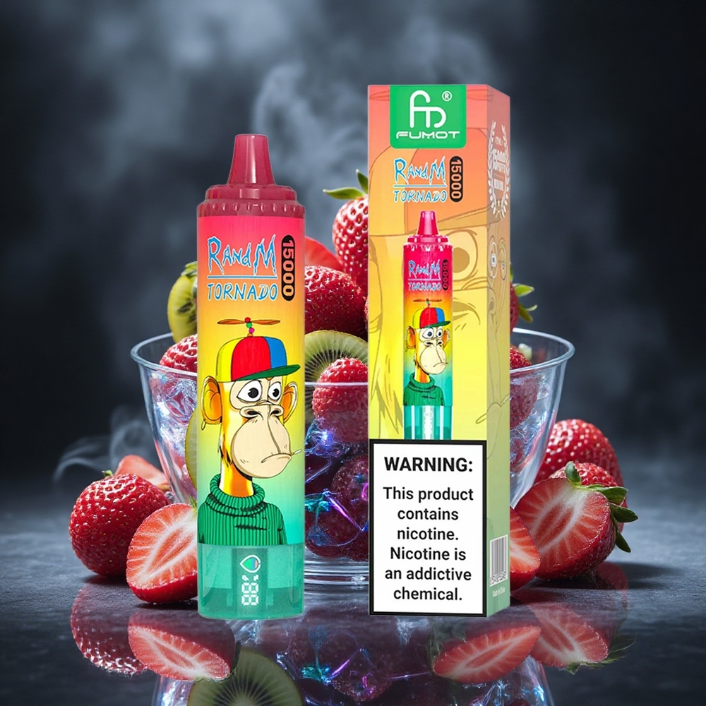 RandM Fumot Tornado 15000 Puffs Strawberry Kiwi 25ml Mesh Coil Canada vape wholesale