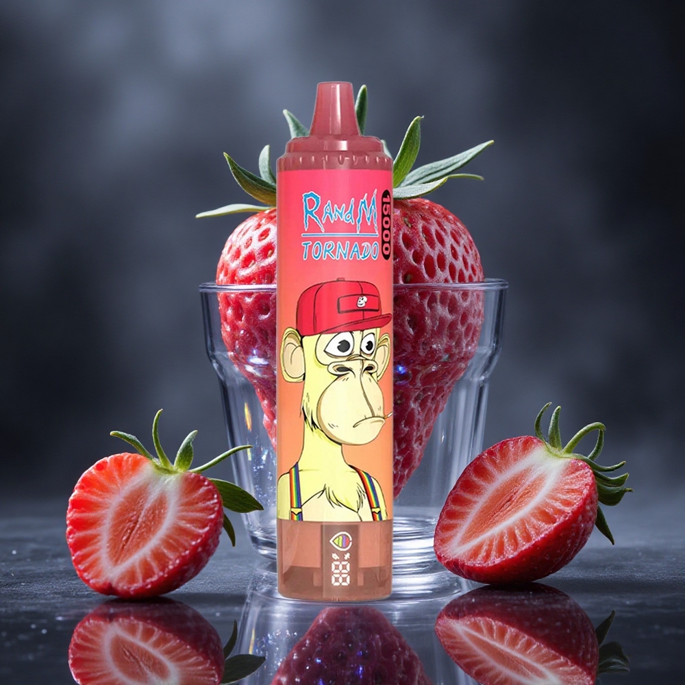 RandM Fumot Tornado 15000 Puffs Strawberry Red Bull 25ml Mesh Coil Canada vape wholesale