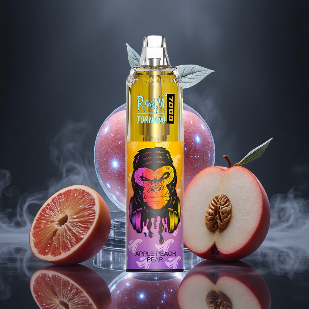 RandM Fumot Tornado 7000 Puffs Apple Peach Pear 14ML E-liquid Mesh Coil Canada vape wholesale