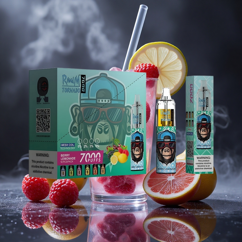 RandM Fumot Tornado 7000 Puffs Berry Lemonade Mesh Coil Canada vape wholesale
