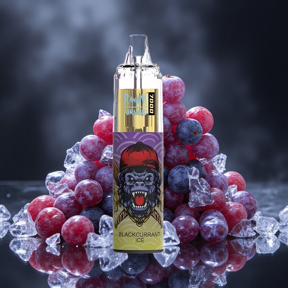 RandM Fumot Tornado 7000 Puffs Blackcurrant Ice Mesh Coil Canada vape wholesale
