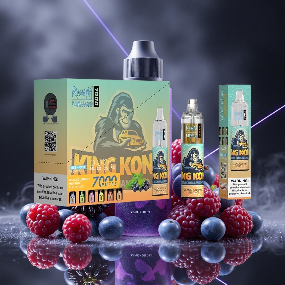 RandM Fumot Tornado 7000 Puffs Blackcurrant Menthol Mesh Coil Canada vape wholesale