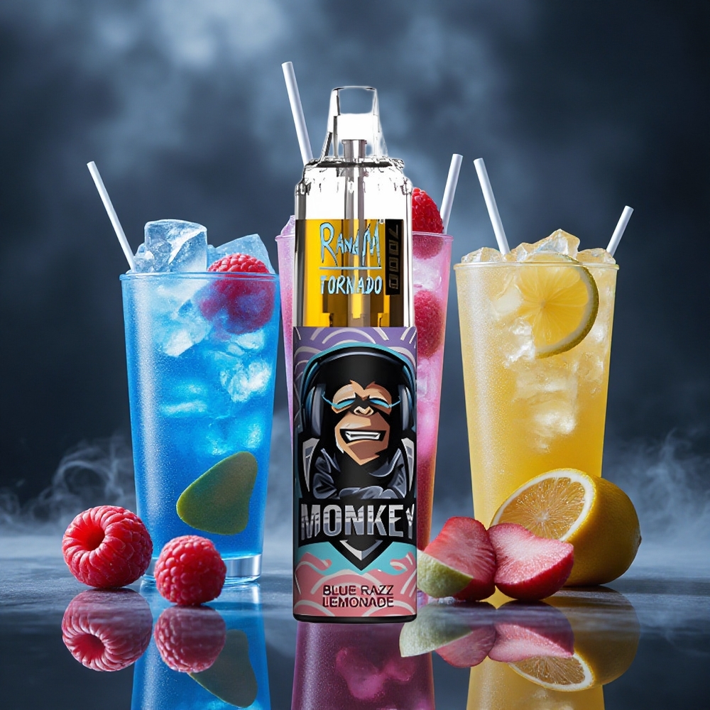 RandM Fumot Tornado 7000 Puffs Blue Razz Lemonade Mesh Coil Canada vape wholesale