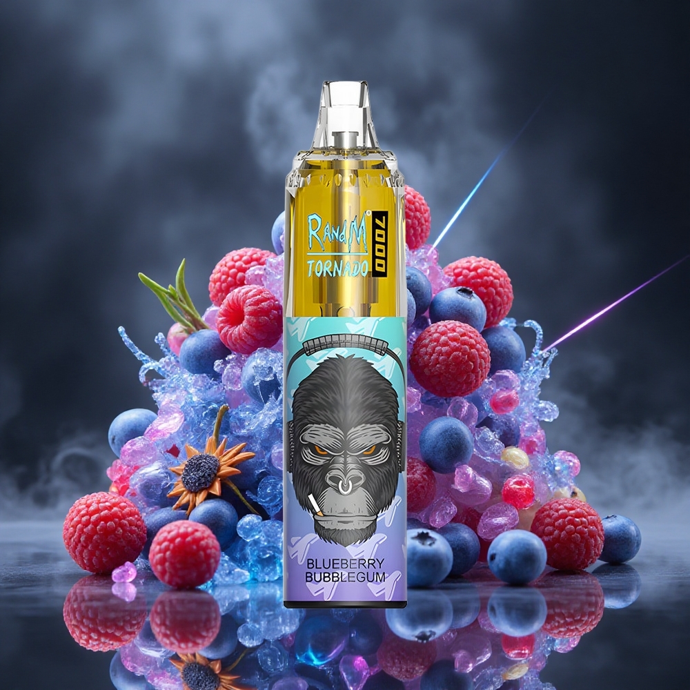RandM Fumot Tornado 7000 Puffs Blueberry Bubblegum Mesh Coil Canada vape wholesale