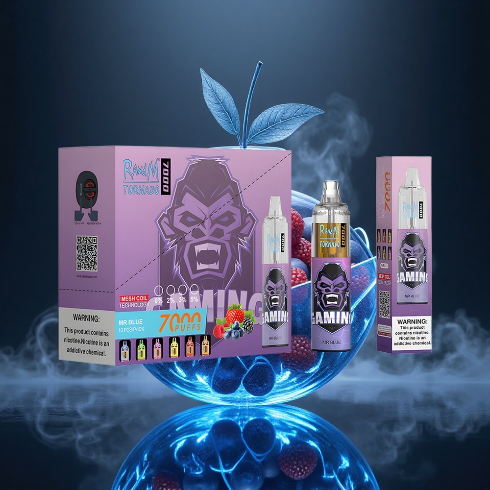 RandM Fumot Tornado 7000 Puffs Dr. Blue Mesh Coil Canada vape wholesale