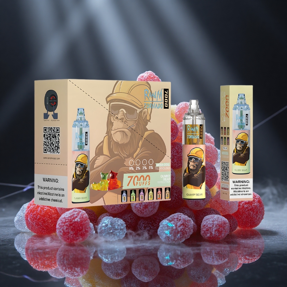 RandM Fumot Tornado 7000 Puffs Gummy Bear Mesh Coil Canada vape wholesale
