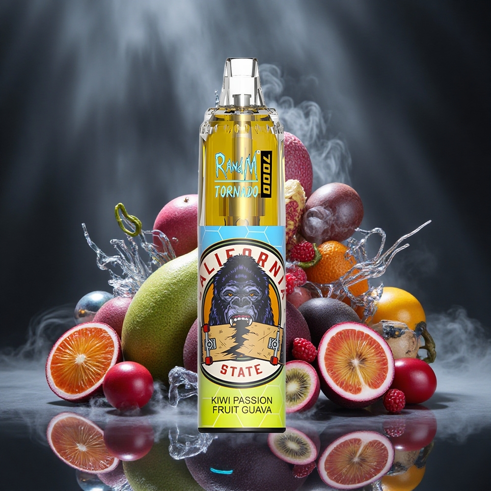 RandM Fumot Tornado 7000 Puffs Kiwi Passion Fruit Guava Mesh Coil Canada vape wholesale