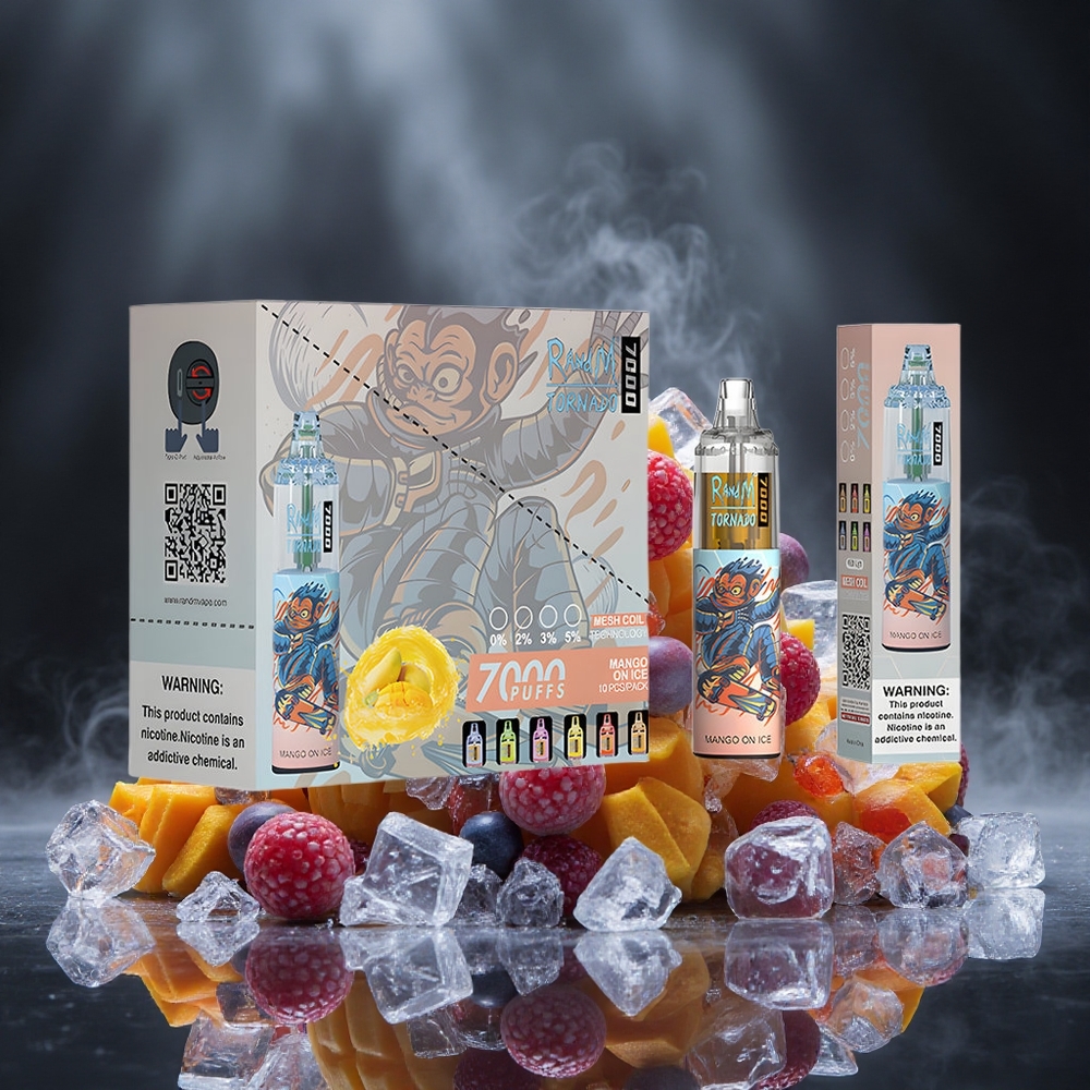 RandM Fumot Tornado 7000 Puffs Mango On Ice Mesh Coil Canada vape wholesale