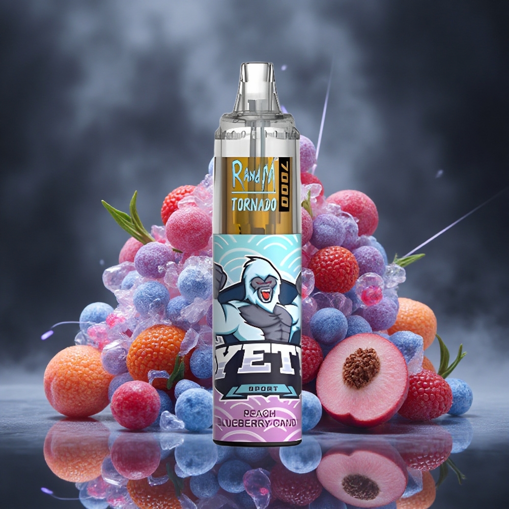 RandM Fumot Tornado 7000 Puffs Peach Blueberry Candy Mesh Coil Canada vape wholesale