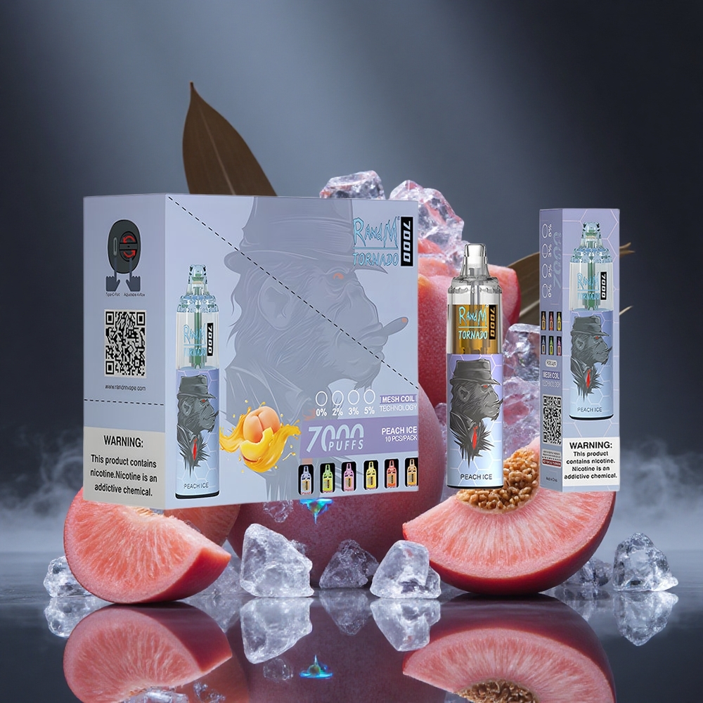 RandM Fumot Tornado 7000 Puffs Peach Ice 14ML E-liquid Canada vape wholesale