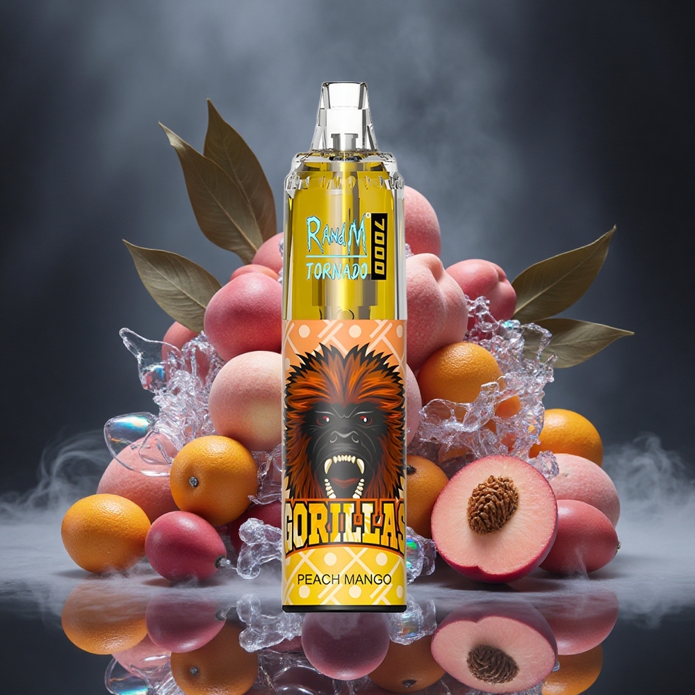 RandM Fumot Tornado 7000 Puffs Peach Mango Mesh Coil Canada vape wholesale