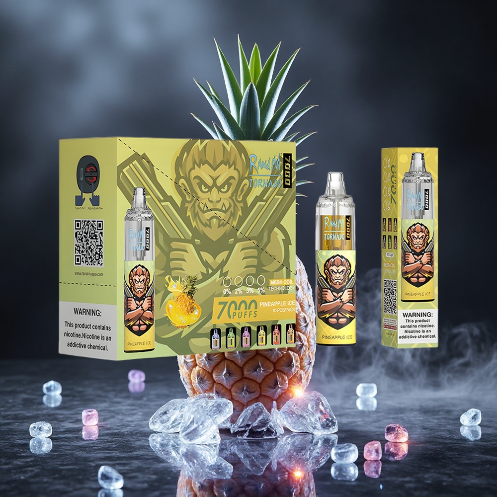 RandM Fumot Tornado 7000 Puffs Pineapple Ice Mesh Coil Canada vape wholesale
