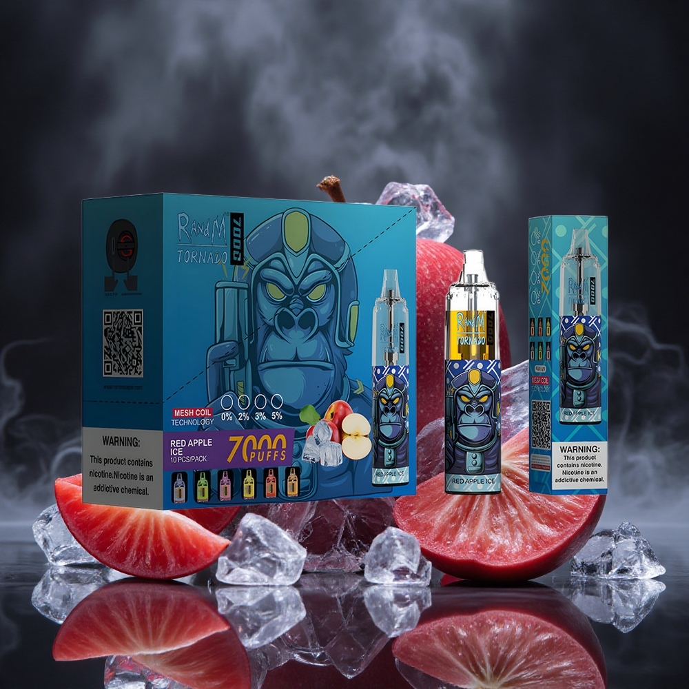 RandM Fumot Tornado 7000 Puffs Red Apple Ice Mesh Coil Canada vape wholesale