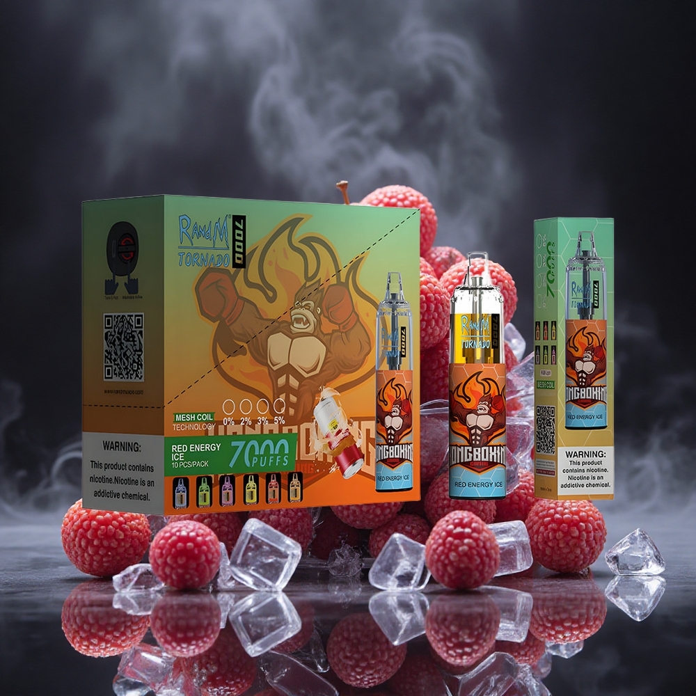 RandM Fumot Tornado 7000 Puffs Red Energy Ice Mesh Coil Canada vape wholesale