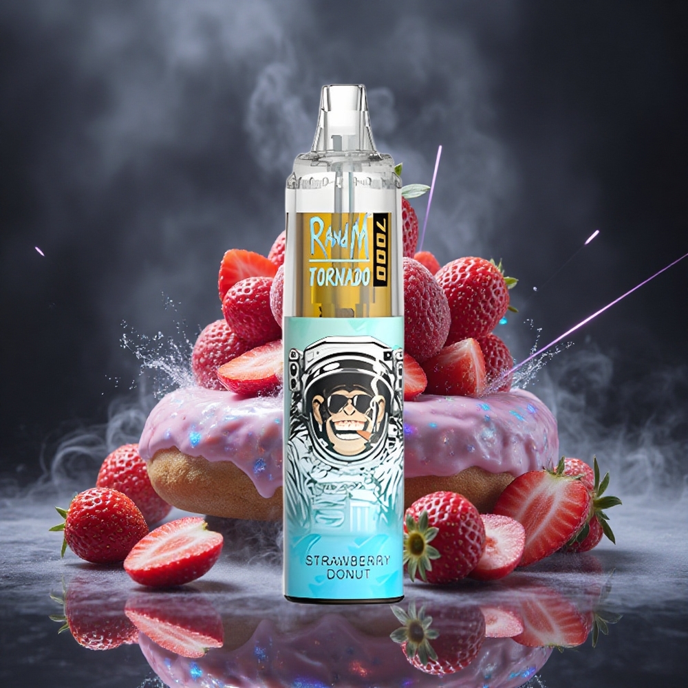 RandM Fumot Tornado 7000 Puffs Strawberry Donut Mesh Coil Canada vape wholesale