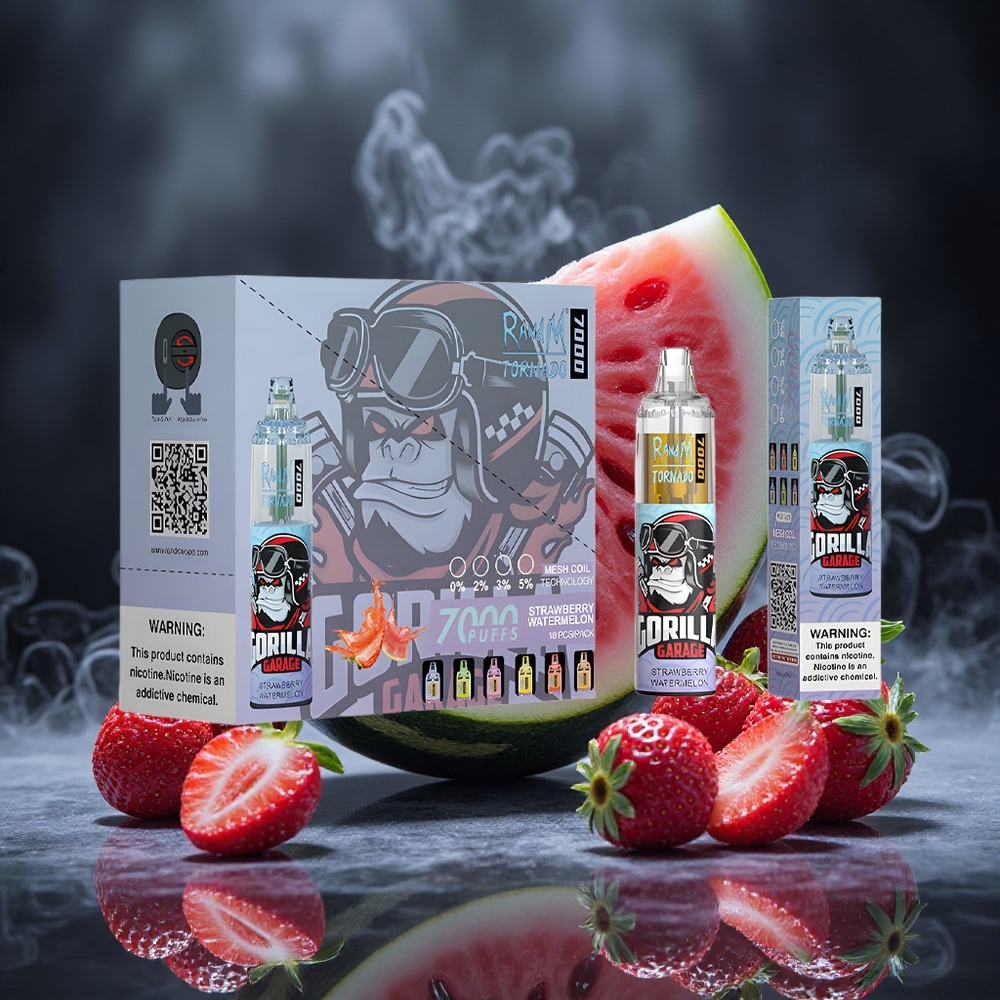 RandM Fumot Tornado 7000 Puffs Strawberry Watermelon Mesh Coil Canada vape wholesale