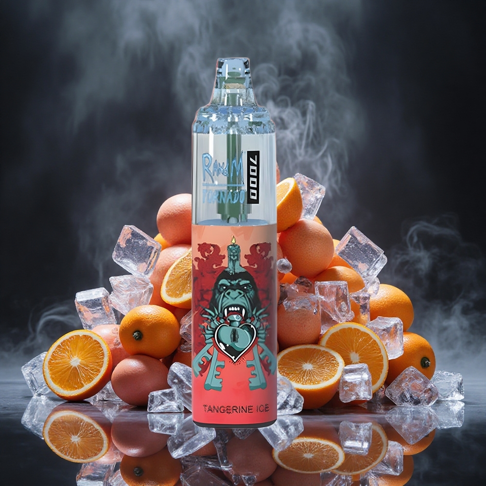 RandM Fumot Tornado 7000 Puffs Tangerine Ice Mesh Coil Canada vape wholesale