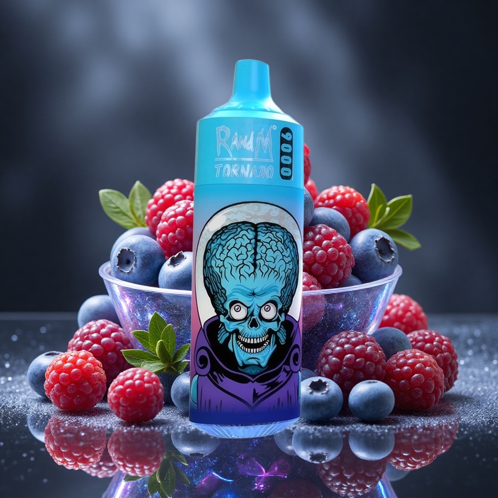 RandM Fumot Tornado 9000 Puffs Blueberry Cherry Cranberry 18mL Mesh Coil Canada vape wholesale